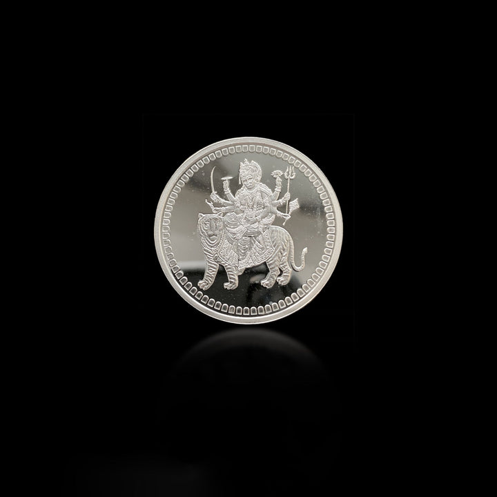 10g Silver Non Colour Durga Coin-1 pc - RB Diamond Jewellers