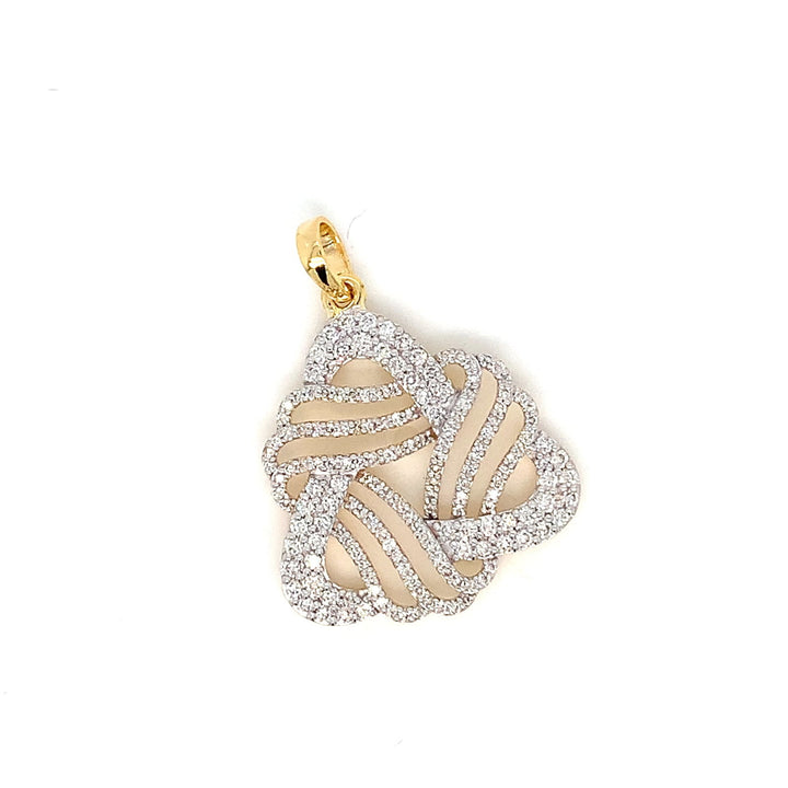14K YG Cluster Diamond Pendant-1pc - RB Diamond Jewellers
