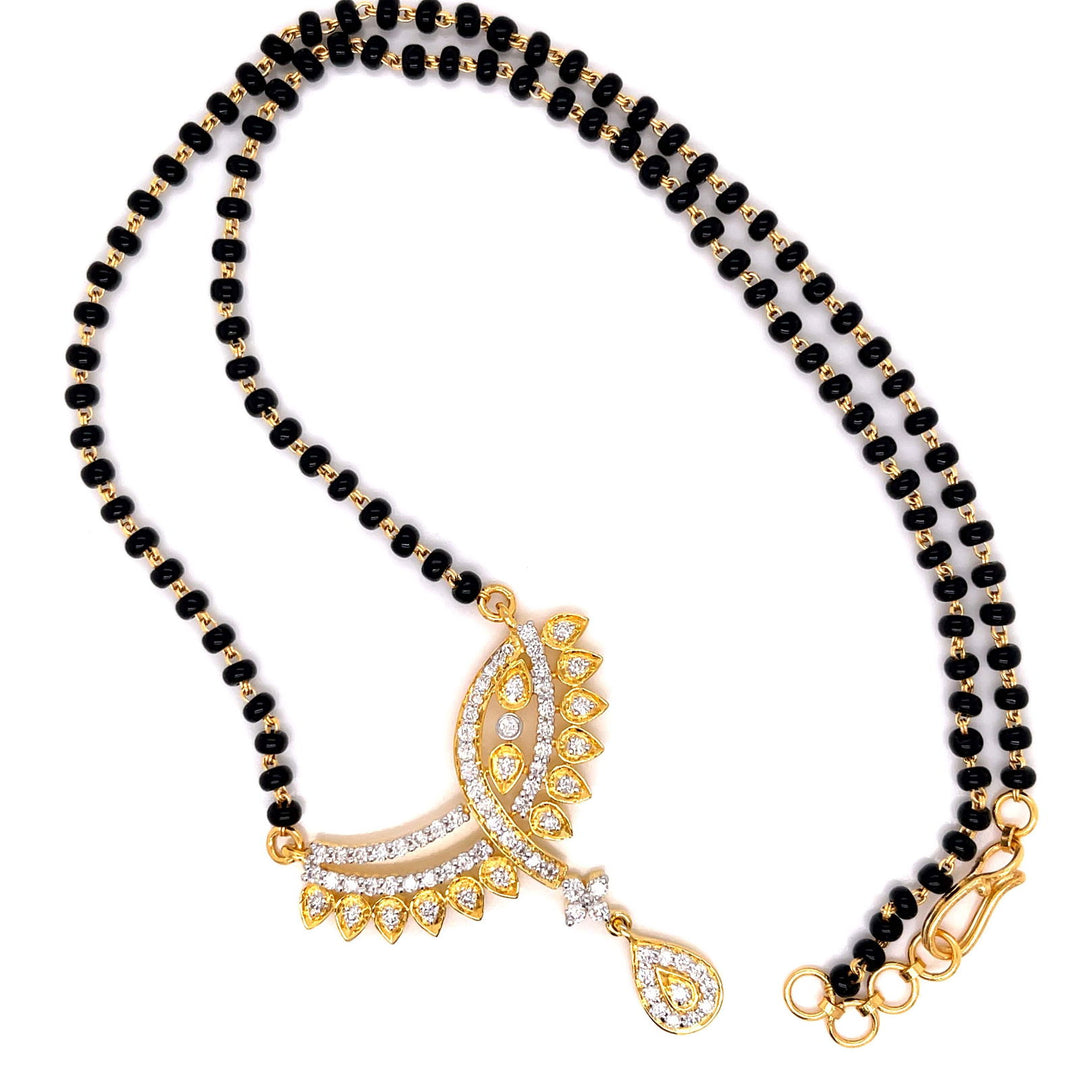 14K YG Fancy Diamond Mangalsutra-1pc - RB Diamond Jewellers