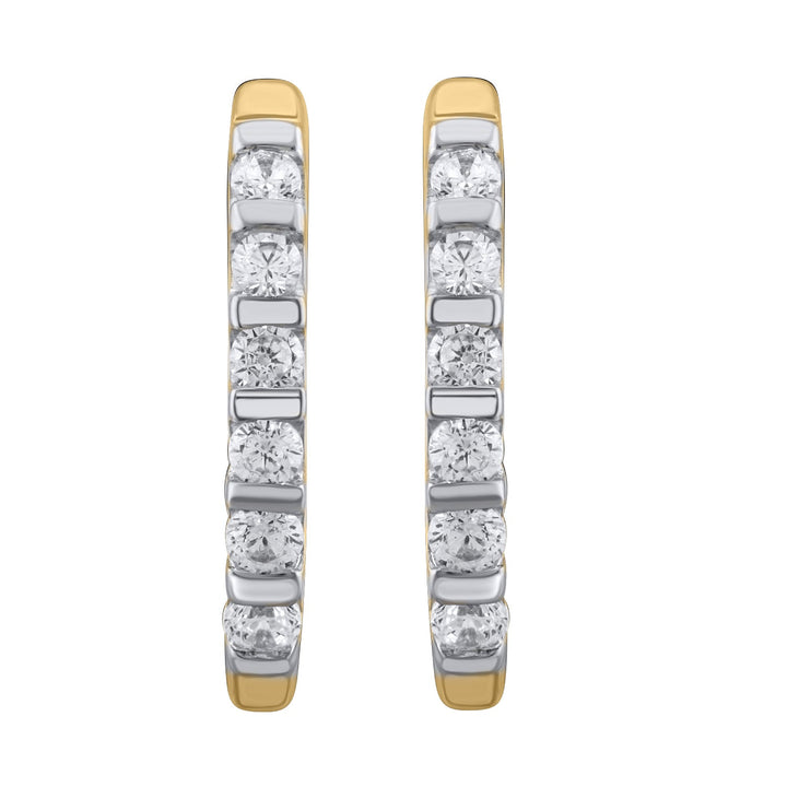 14K YG Huggie Diamond Earring-1pair - RB Diamond Jewellers