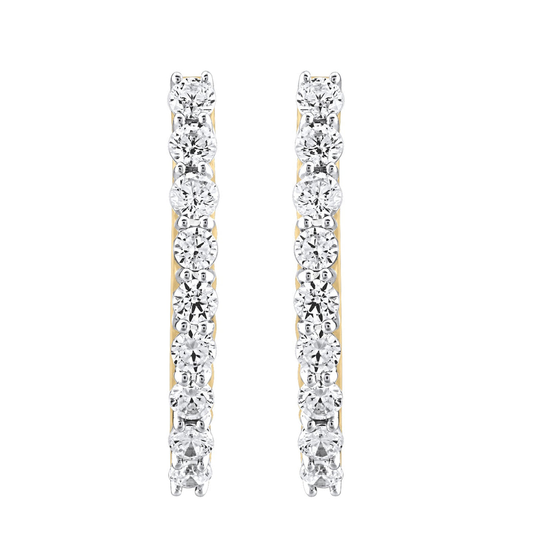 14K YG Huggie Diamond Earring-1pair - RB Diamond Jewellers