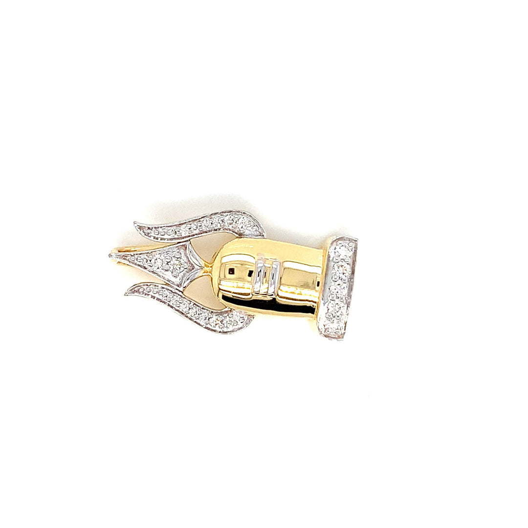 14K YG Shiva Linga Diamond Pendant-1pc - RB Diamond Jewellers
