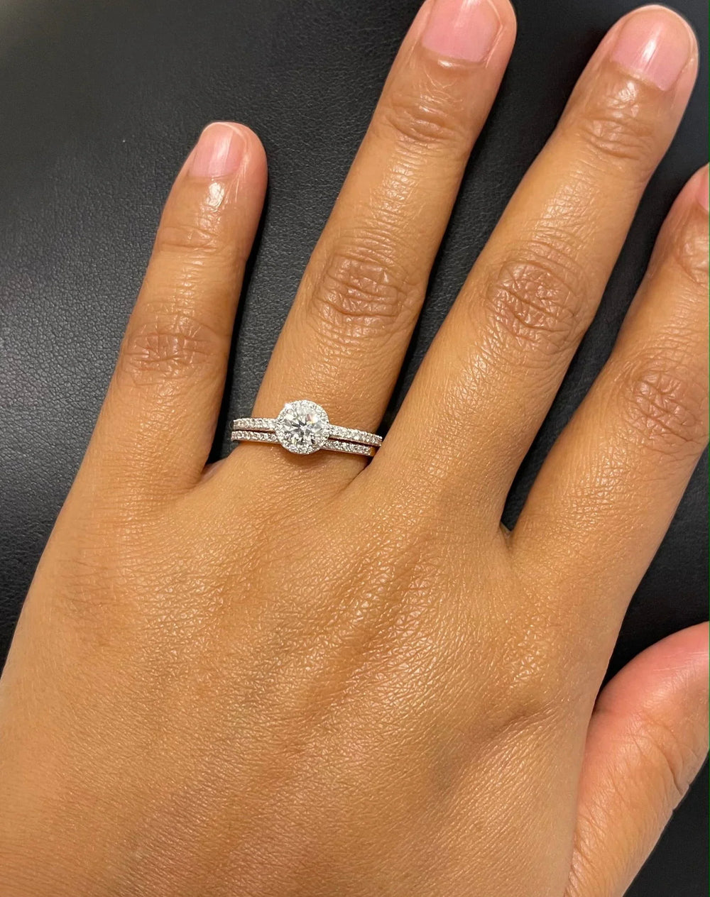 18K YG Centre Solitaire Prong Set Halo Women Diamond Ring-1PC - RB Diamond Jewellers