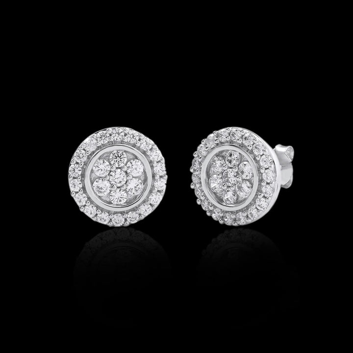 18K WG Diamond Cluster Earring-1Pair - RB Diamond Jewellers