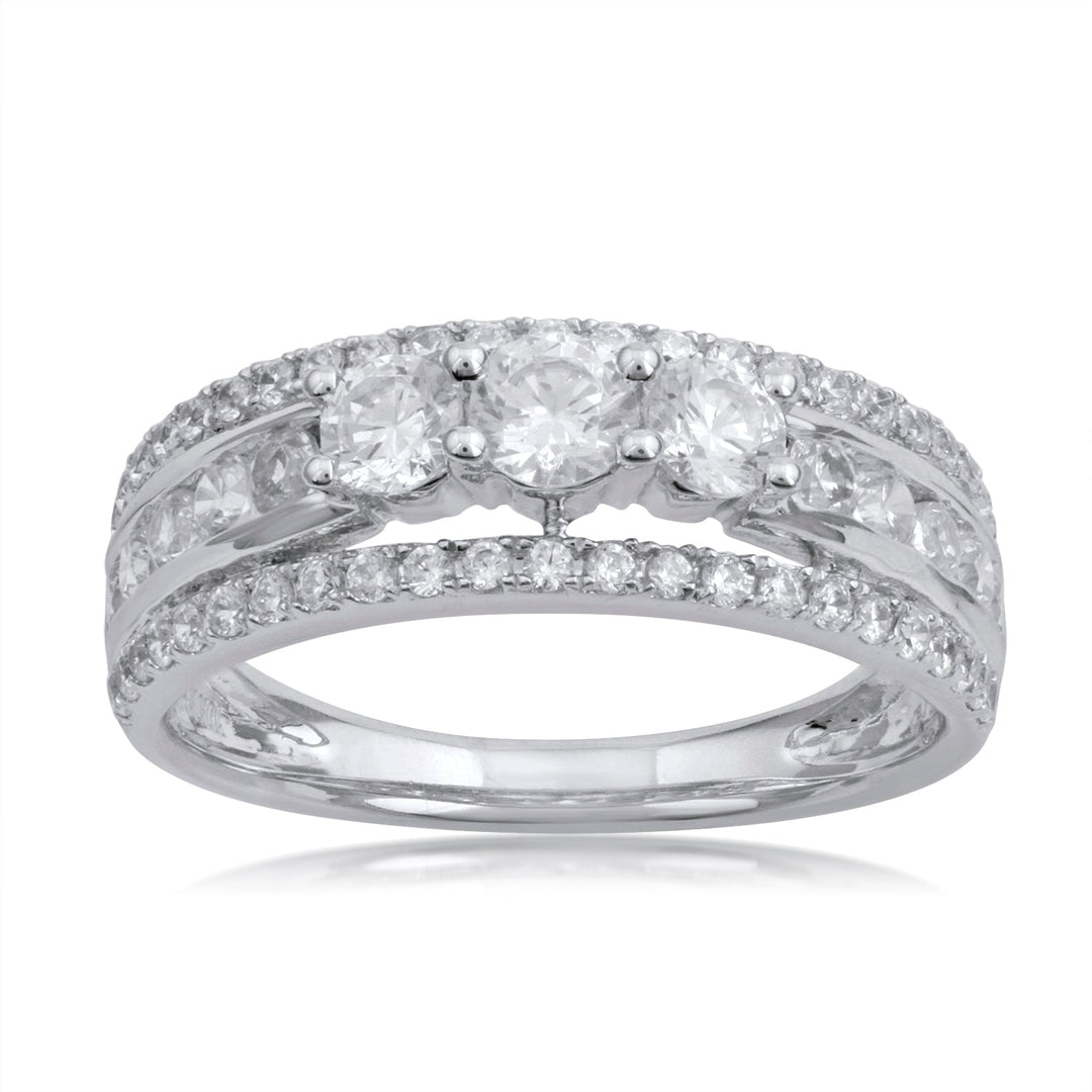 18K WG Women Bridal Diamond Ring-1pc - RB Diamond Jewellers