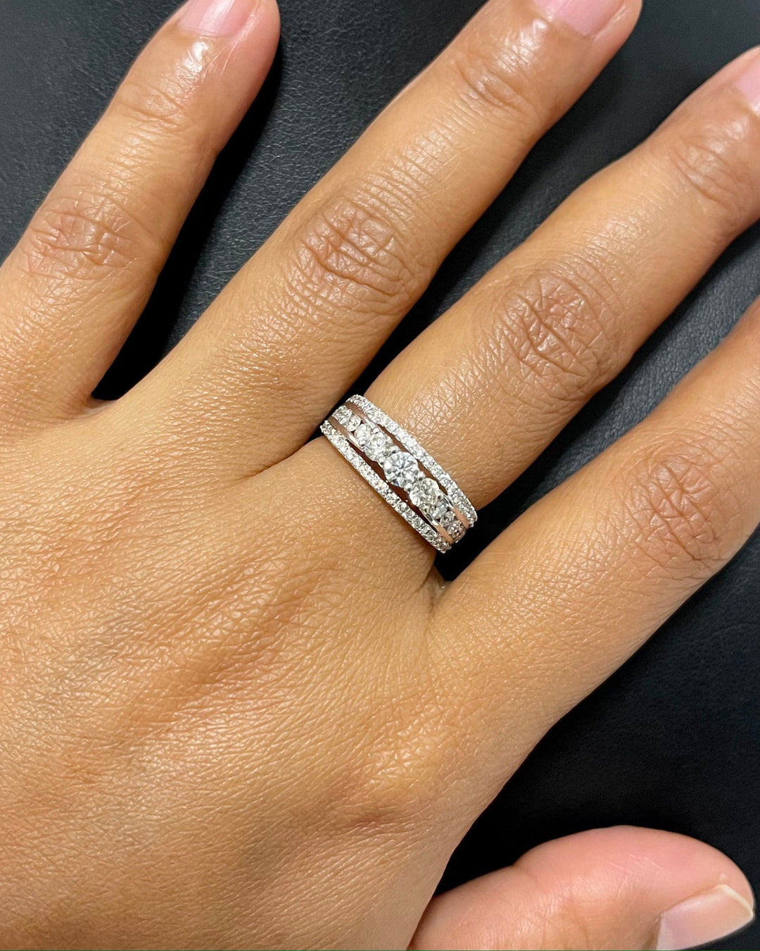 18K WG Women Bridal Diamond Ring-1pc - RB Diamond Jewellers