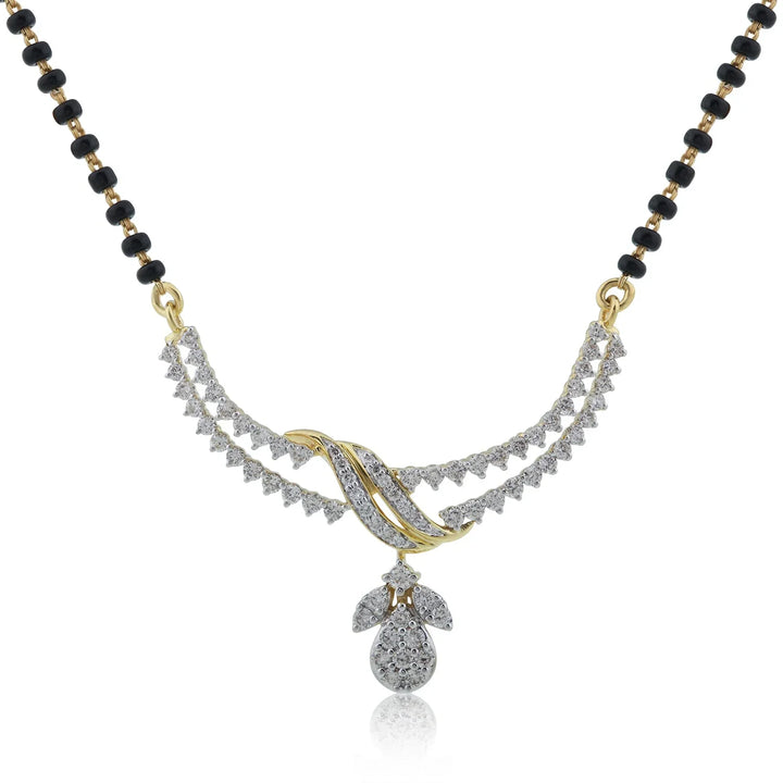18K YG Drop Women Diamond Mangalsutra-1Pc - RB Diamond Jewellers