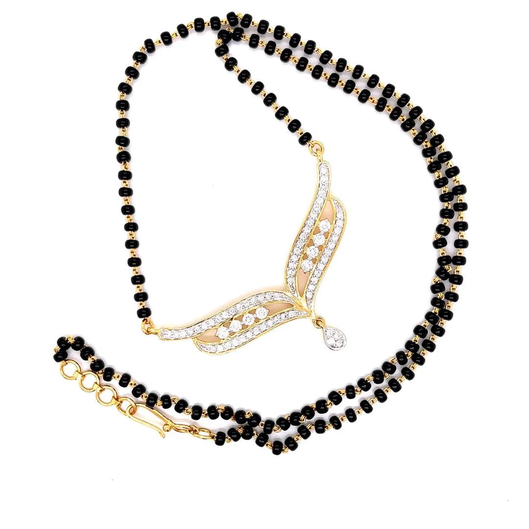 18K YG Drop Women Diamond Mangalsutra-1Pc - RB Diamond Jewellers