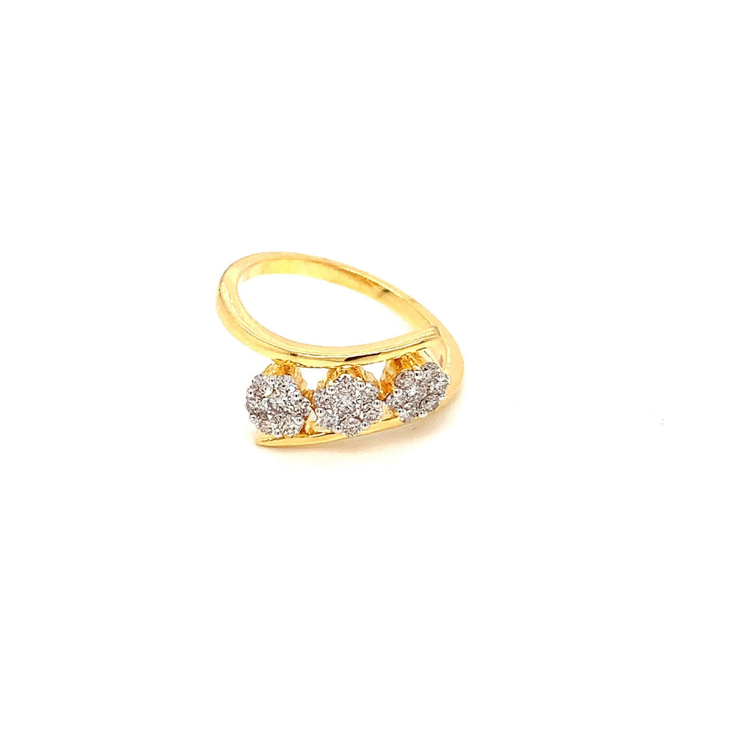 18K YG Pressure Set Diamond Ring-1pc - RB Diamond Jewellers