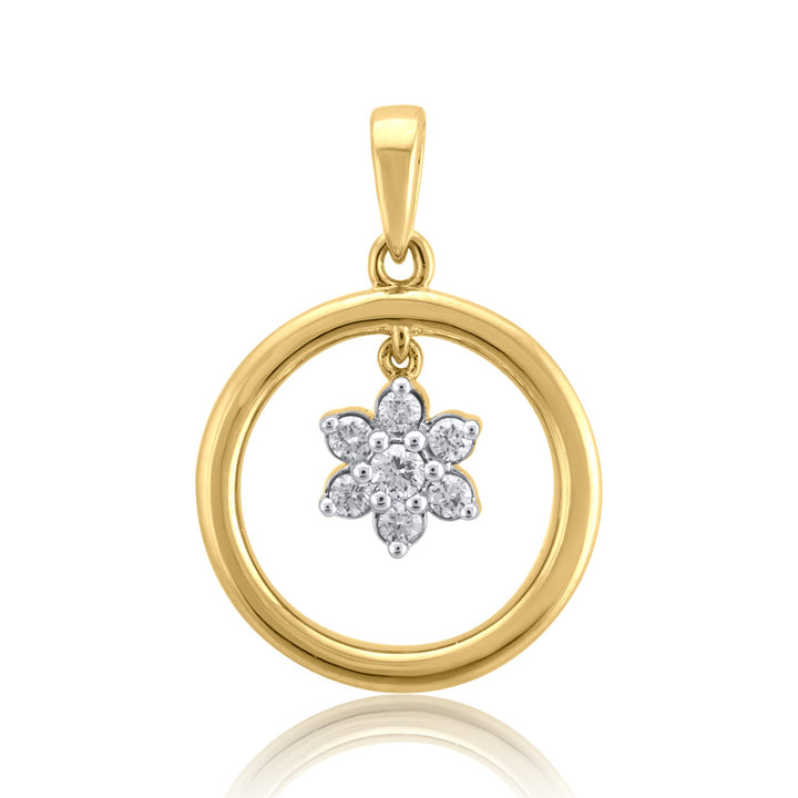 18K YG Star Diamond Pendant-1pc - RB Diamond Jewellers