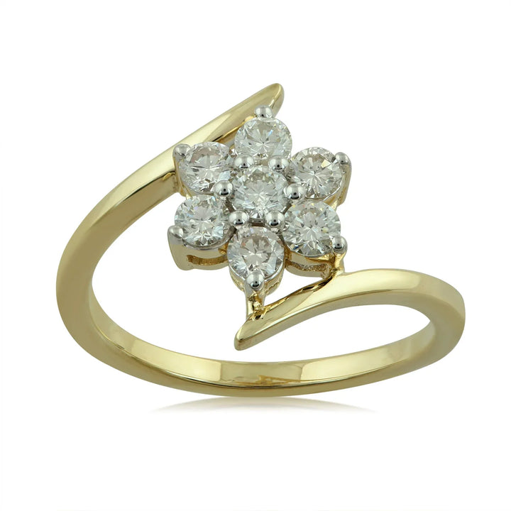 18K YG Star Women Diamond Ring-1pc - RB Diamond Jewellers