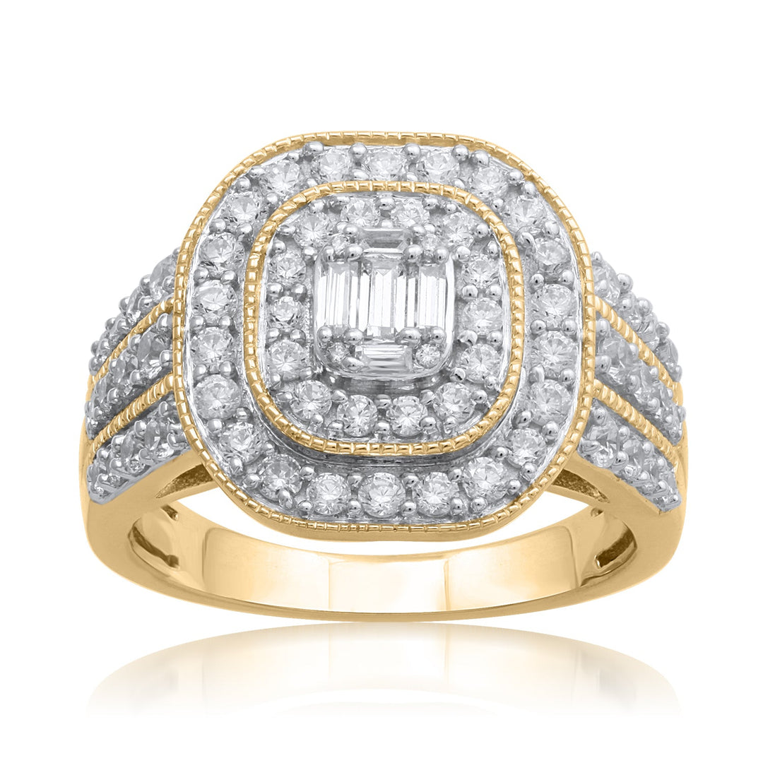 18K YG Women Bridal Diamond Ring-1pc - RB Diamond Jewellers