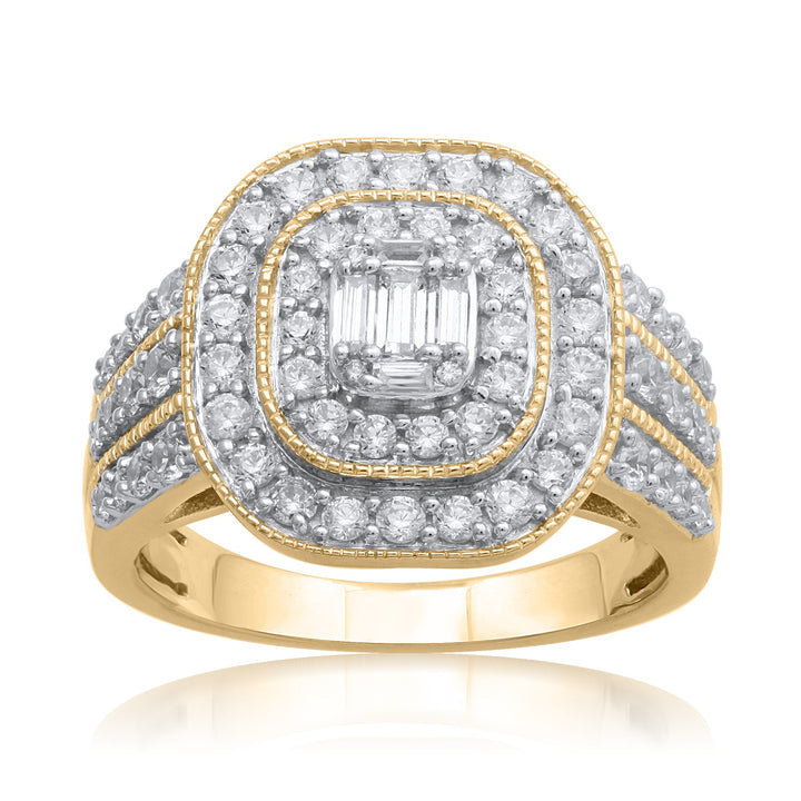 18K YG Women Bridal Diamond Ring-1pc - RB Diamond Jewellers