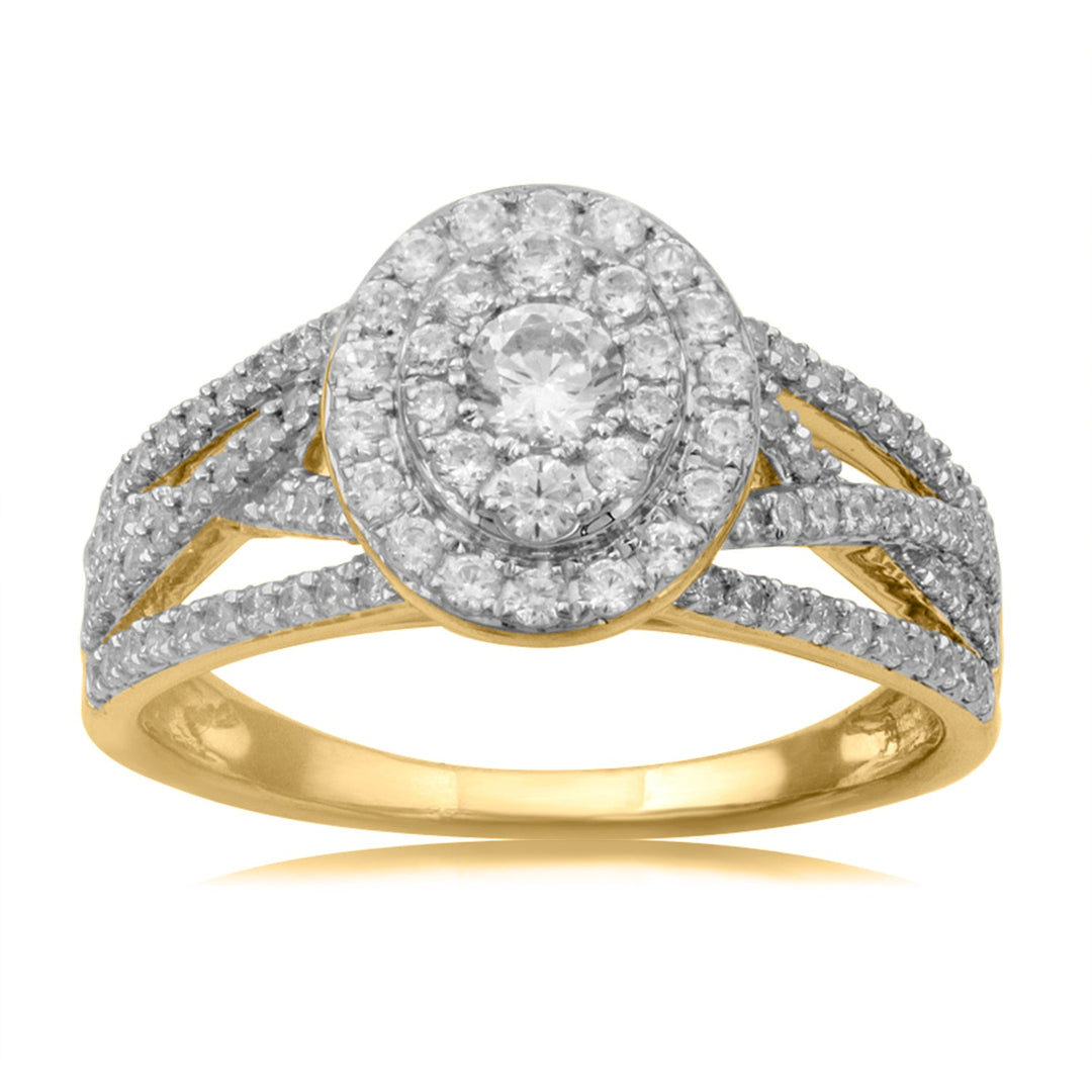 18K YG Women Bridal Diamond Ring-1pc - RB Diamond Jewellers