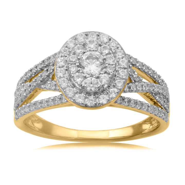 18K YG Women Bridal Diamond Ring-1pc - RB Diamond Jewellers