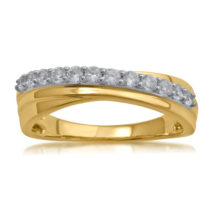 18K YG Women Diamond Band Ring-1pc - RB Diamond Jewellers