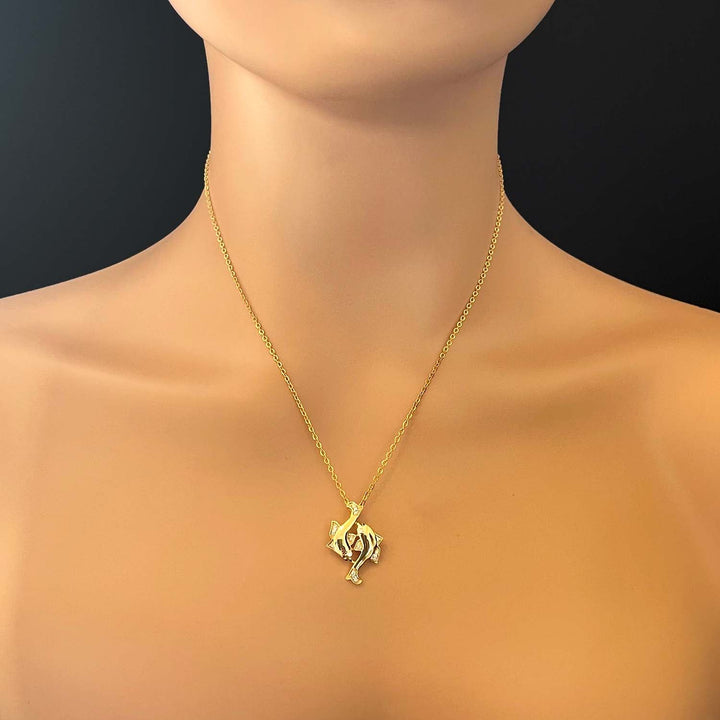 18K YG Women Diamond Cluster Pendant-1pc - RB Diamond Jewellers