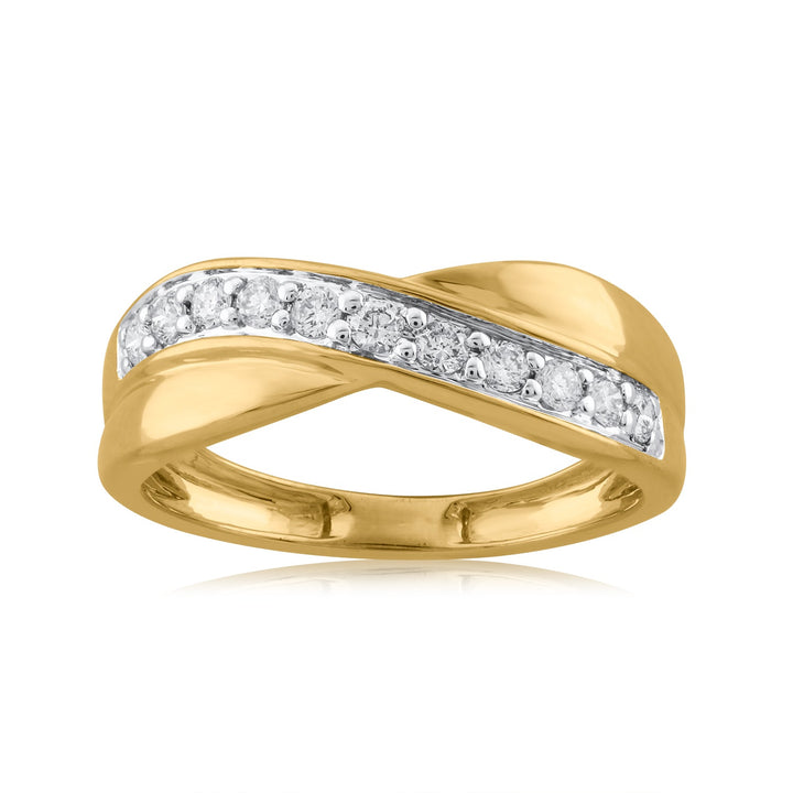 18K YG Women Diamond Ring-1pc - RB Diamond Jewellers