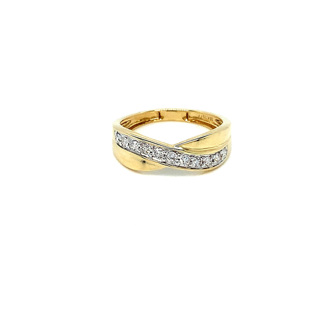18K YG Women Diamond Ring-1pc - RB Diamond Jewellers