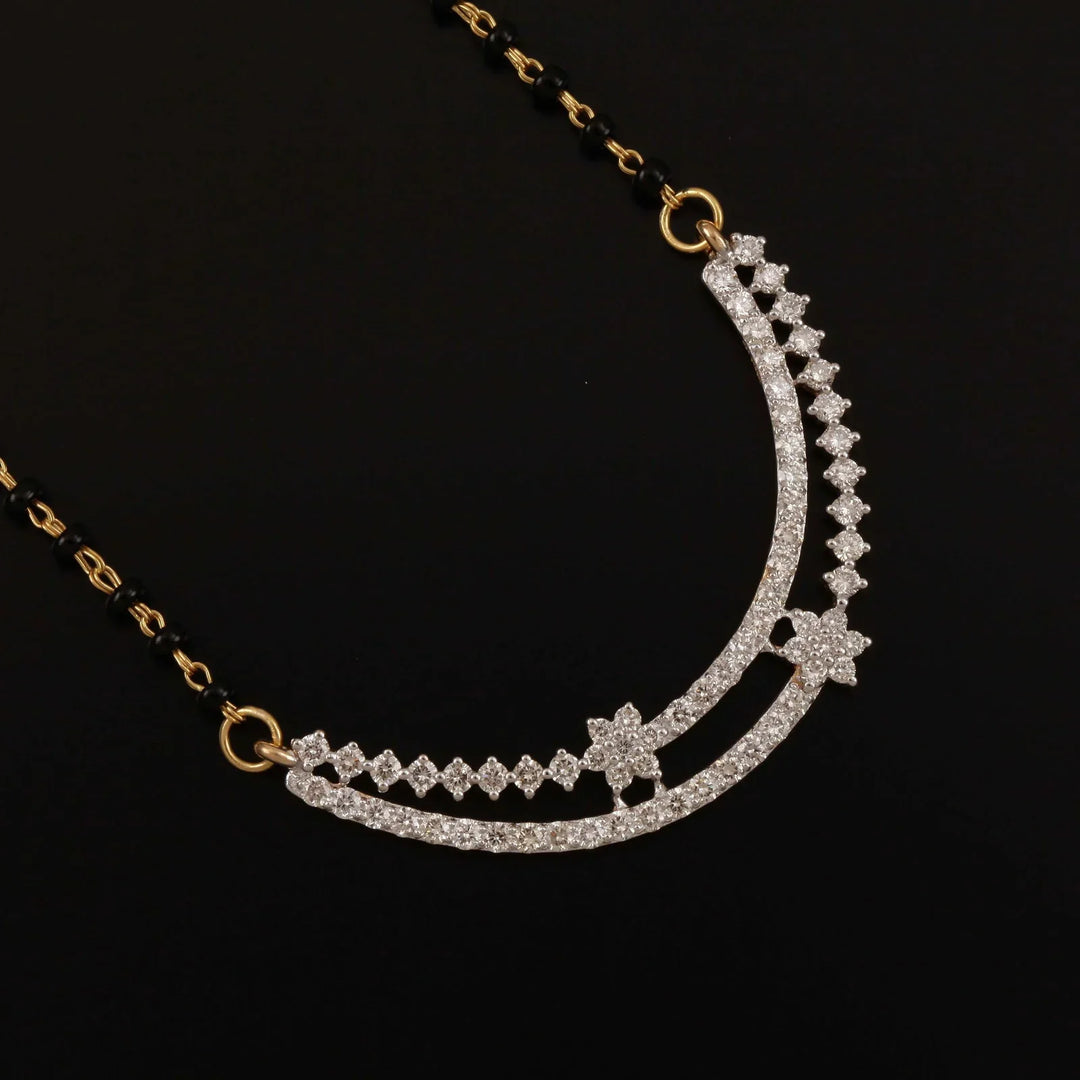 18K YG Women Fancy Diamond Mangalsutra-1pc - RB Diamond Jewellers