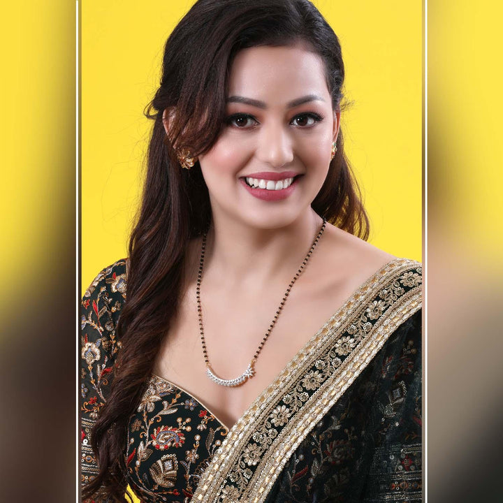 18K YG Women Fancy Diamond Mangalsutra-1pc - RB Diamond Jewellers