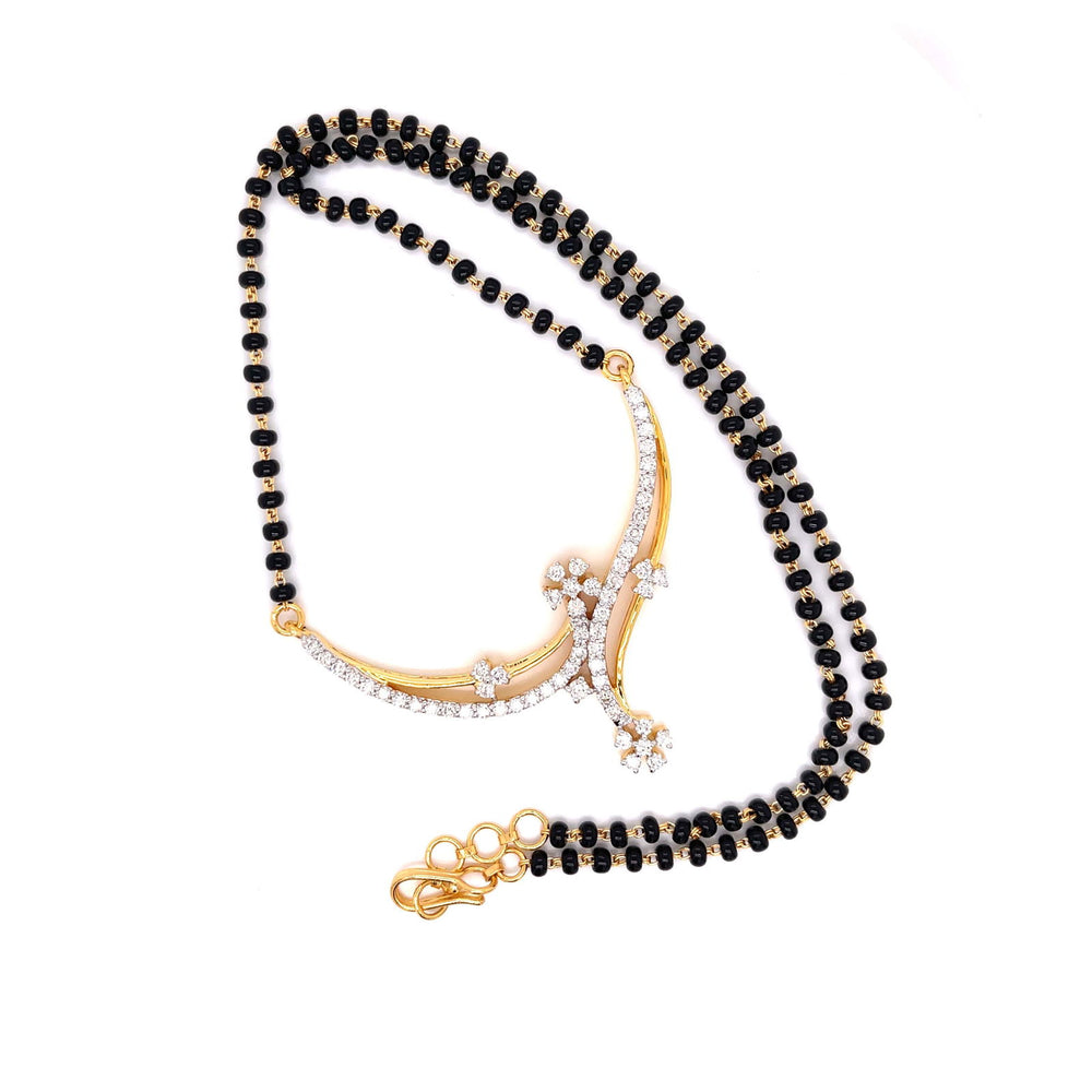 18K YG Women Fancy Diamond Mangalsutra-1pc - RB Diamond Jewellers