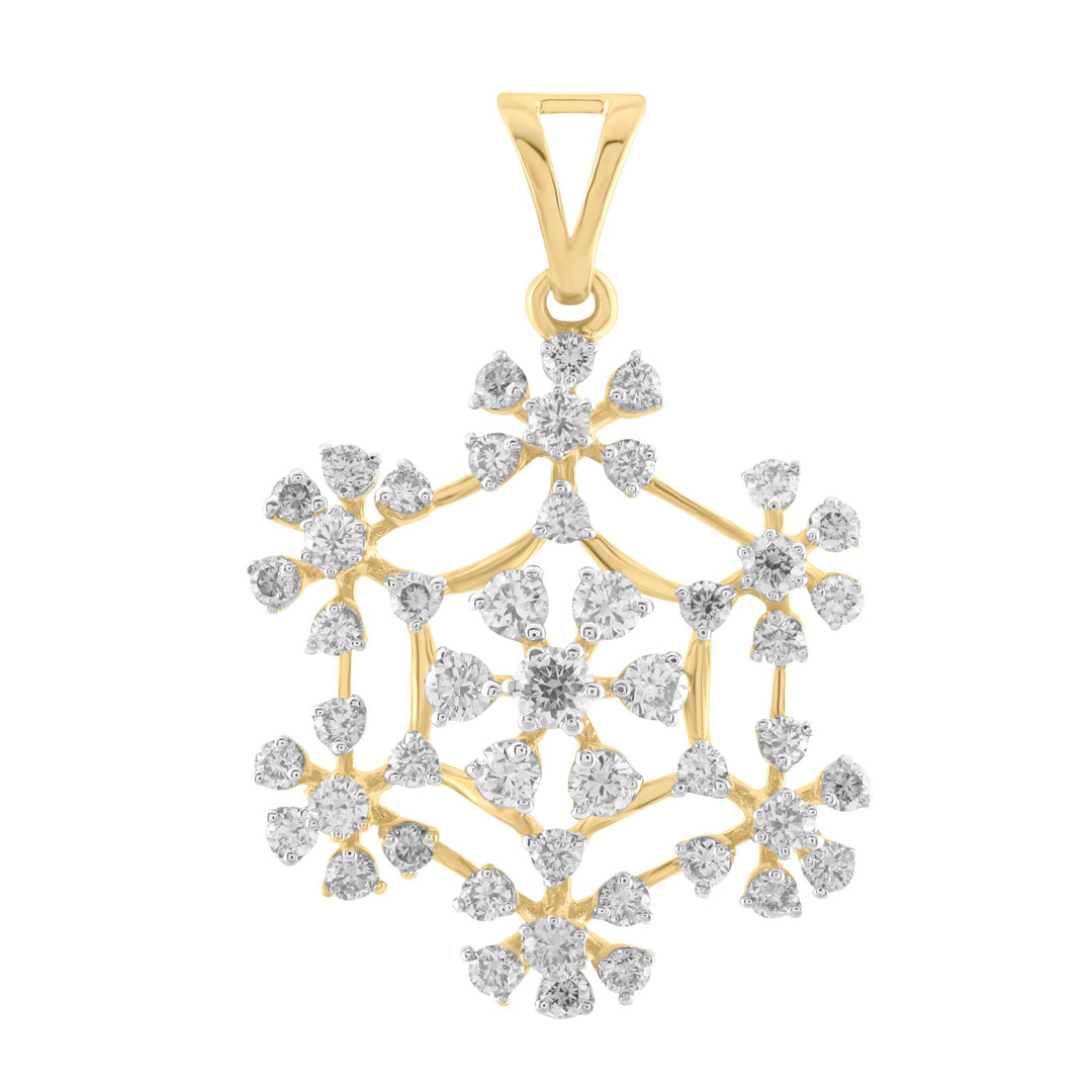 18K YG Women Fancy Diamond Pendant-1pc - RB Diamond Jewellers
