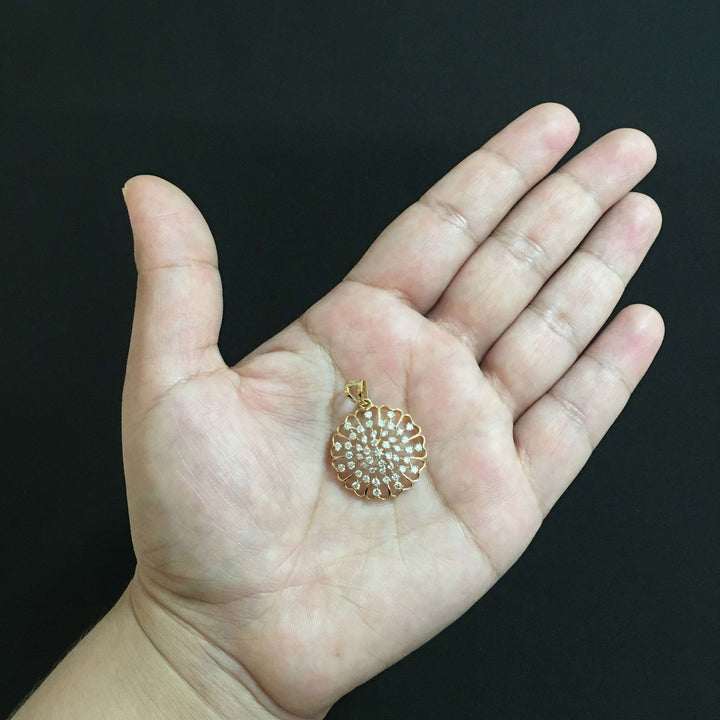 18K YG Women Fancy Diamond Pendant-1pc - RB Diamond Jewellers