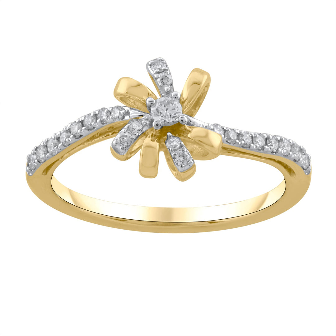 18K YG Women Fancy Diamond Ring-1pc - RB Diamond Jewellers