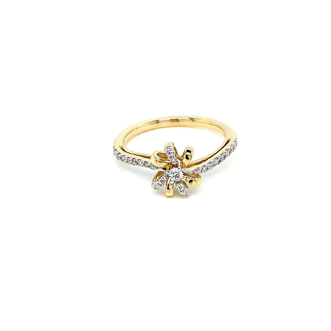 18K YG Women Fancy Diamond Ring-1pc - RB Diamond Jewellers