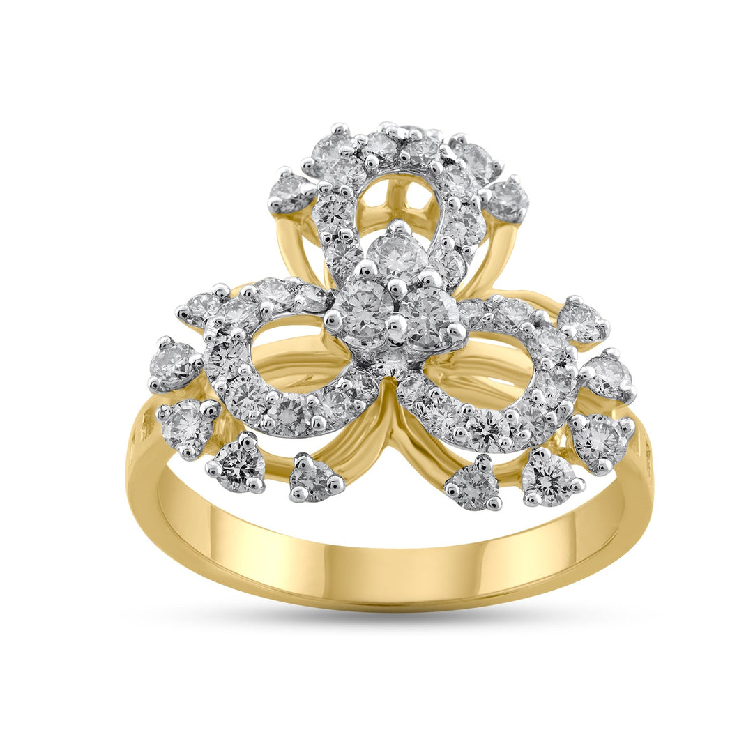 18K YG Women Fancy Diamond Ring-1pc - RB Diamond Jewellers