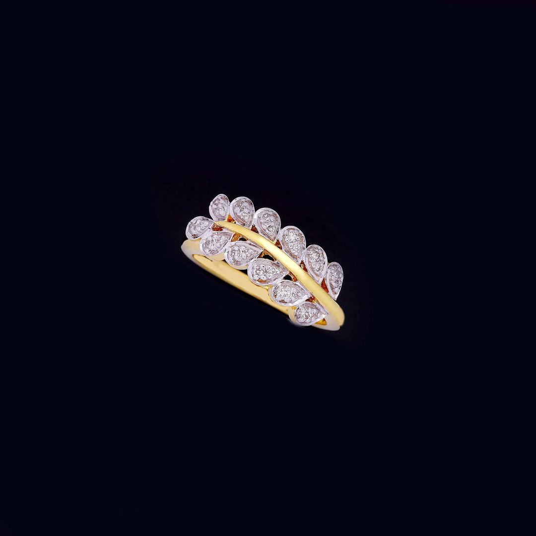 18K YG Women Fancy Diamond Ring-1pc - RB Diamond Jewellers