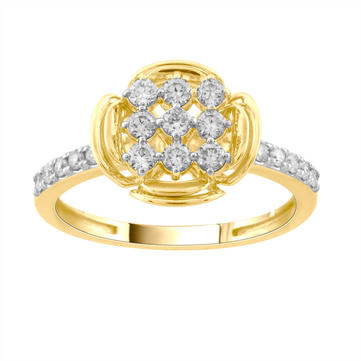 18K YG Women Fancy Diamond Ring-1pc - RB Diamond Jewellers