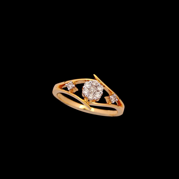 18K YG Women Pressure Set Diamond Ring-1pc - RB Diamond Jewellers