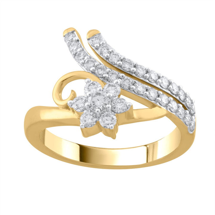 18K YG Women Star Diamond Ring-1pc - RB Diamond Jewellers