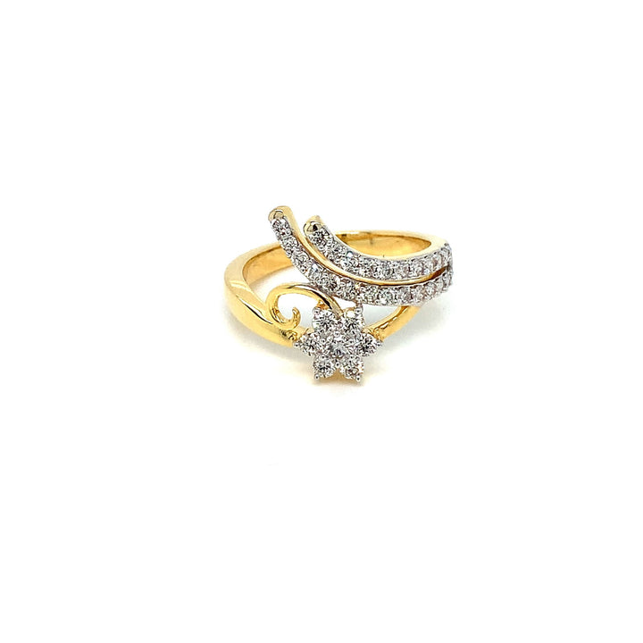 18K YG Women Star Diamond Ring-1pc - RB Diamond Jewellers