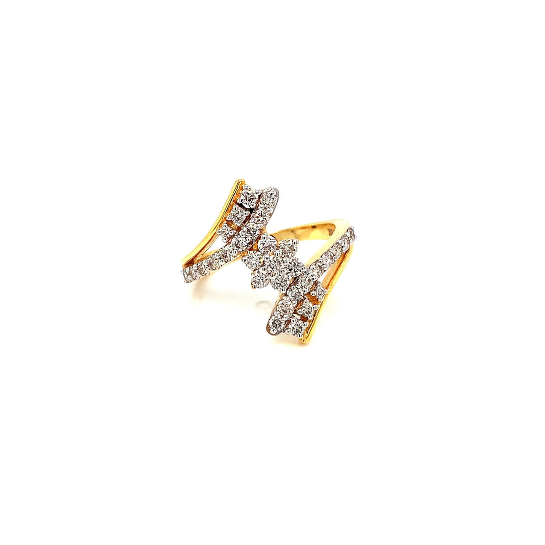 18K YG Women Star Diamond Ring-1pc - RB Diamond Jewellers