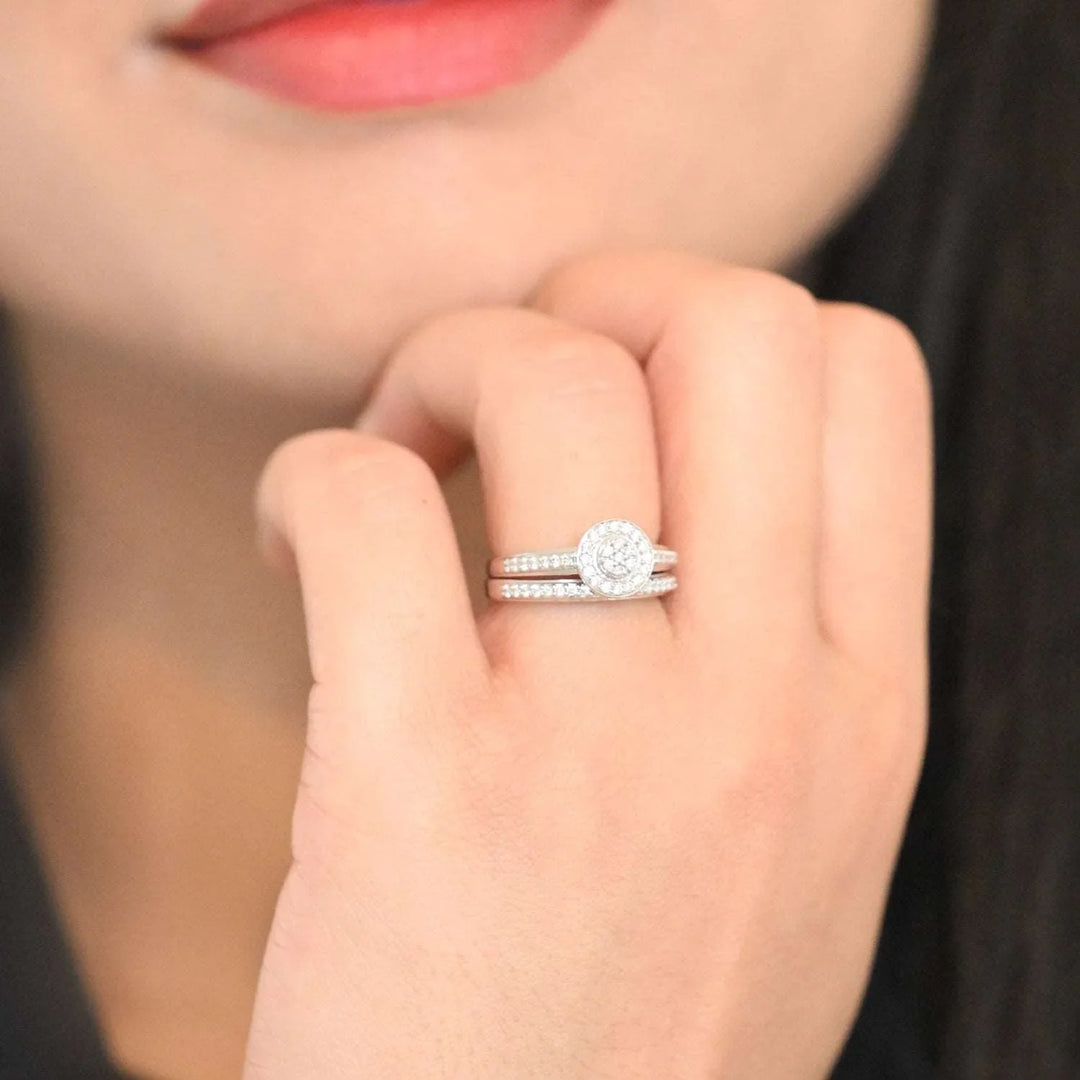 18k WG Bridal Diamond Ring-1pc RB Diamond Jewellers