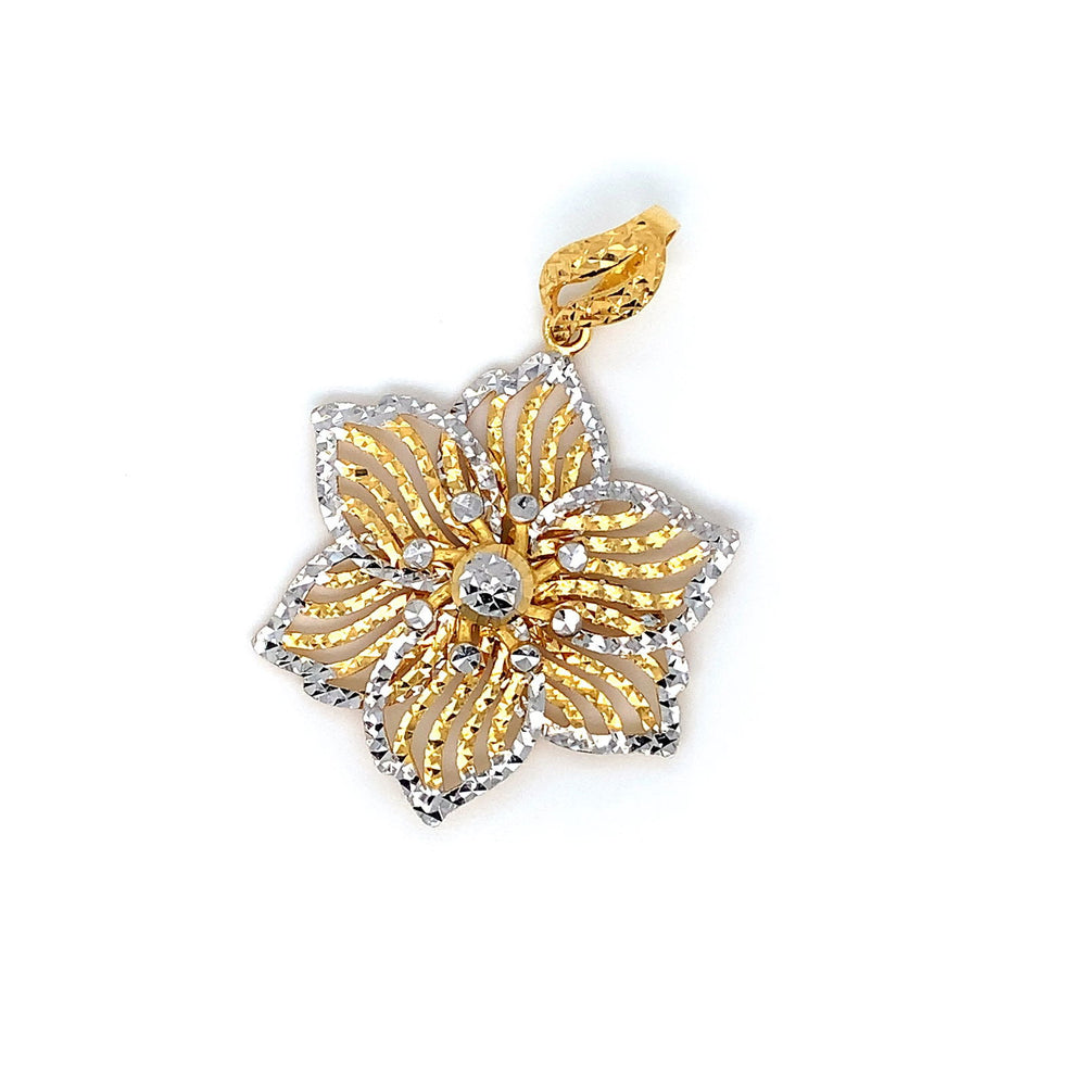 22K YG Big 2 Tone Pendant-1pc - RB Diamond Jewellers