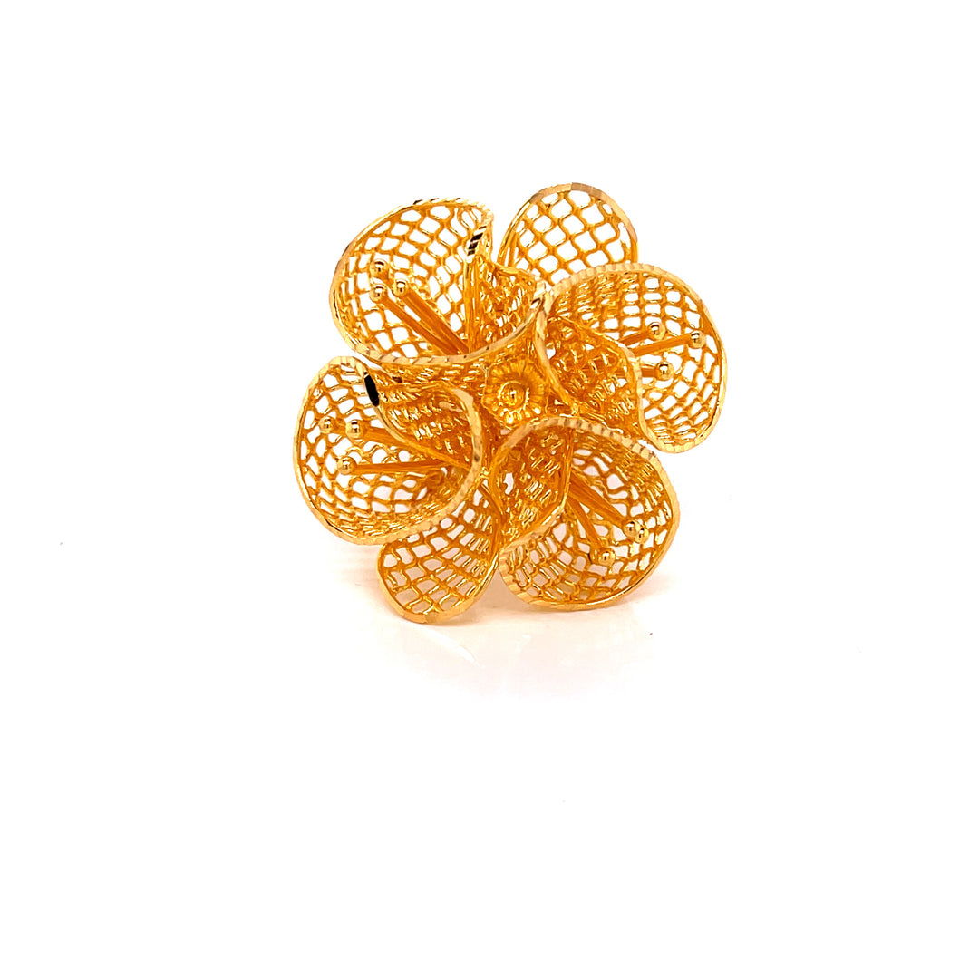 22K YG Women Umbrella Ring-1pc