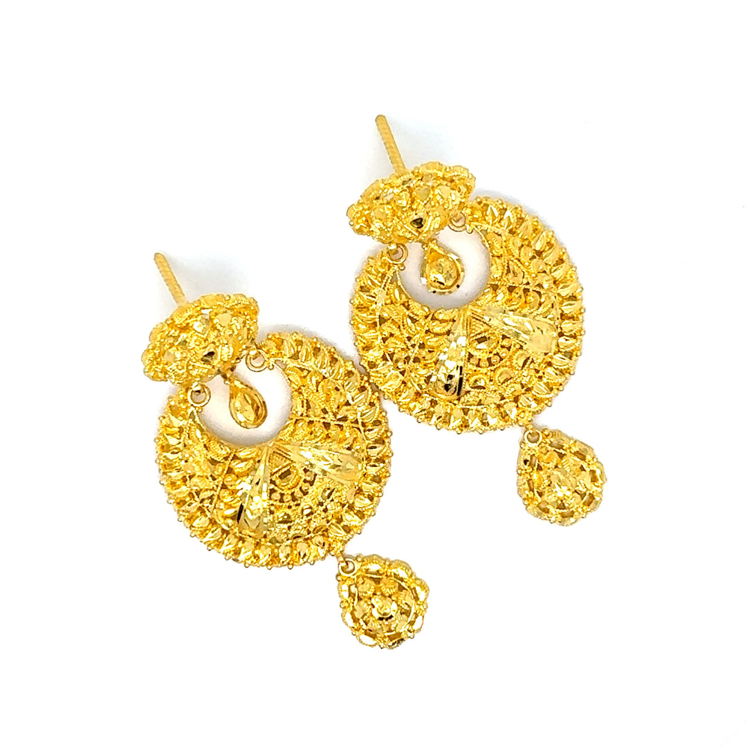 24K YG Ramleela Earring-1pair