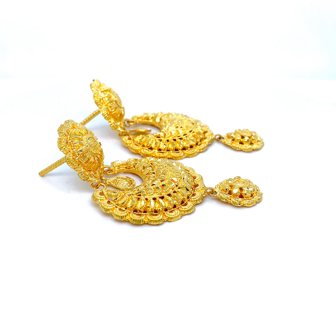 24K YG Ramleela Earring-1pair