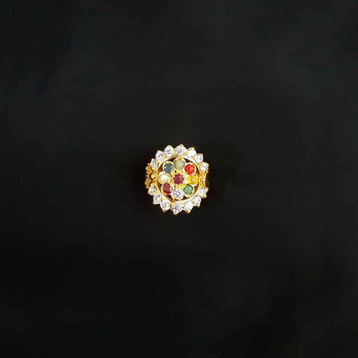 22K YG Semi Stone Fancy Ring-1pc
