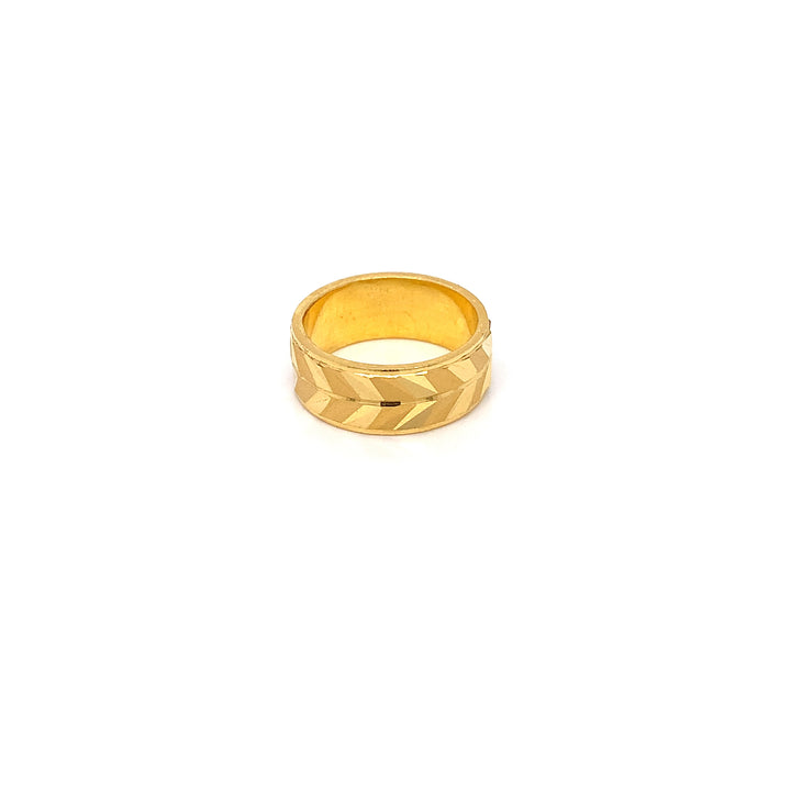 22K YG Mens Band Ring-1pc