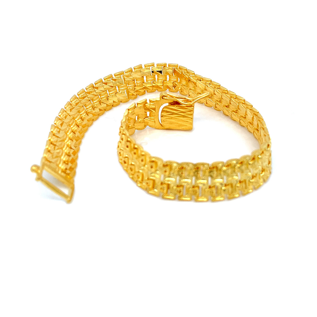 22K YG Fancy Men's Bracelet-1pc