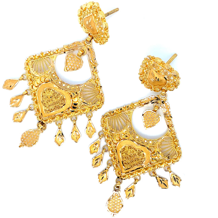 22K YG Ramleela Earring-1pair