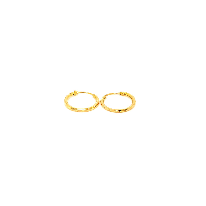 22K YG Hoop Earring-1pair