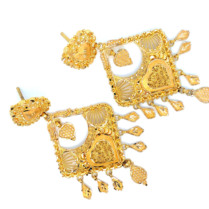 22K YG Ramleela Earring-1pair
