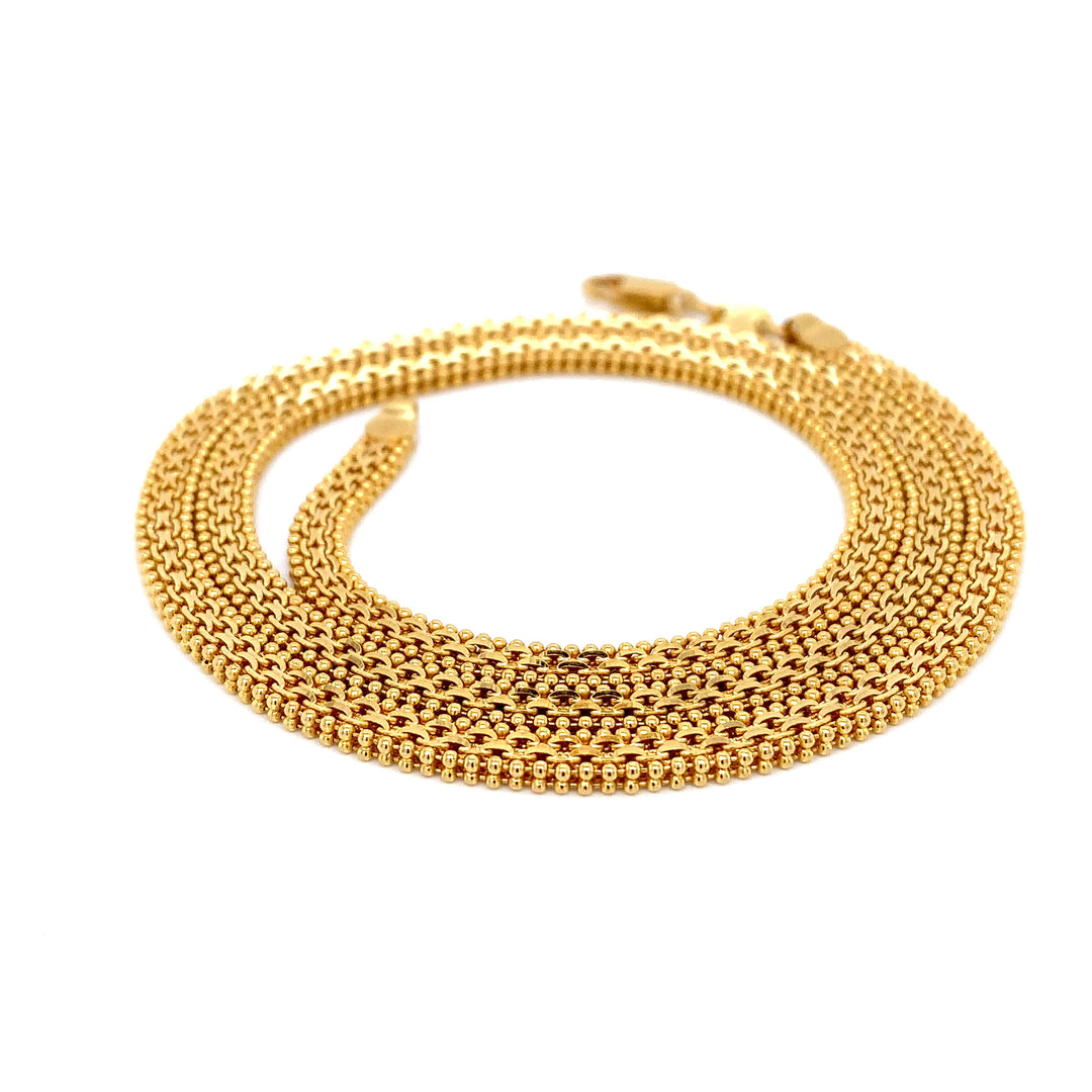 22K YG Ball Fancy Chain-1pc