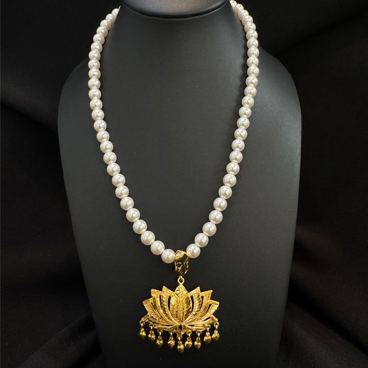 22K Pearl Necklace – SS Clasp Finish